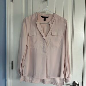White House black market light pink blouse